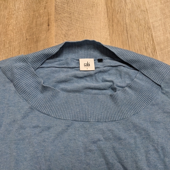 CAbi Blue Short Sleeve Sweater Relaxed Fit - Picture 2 of 7